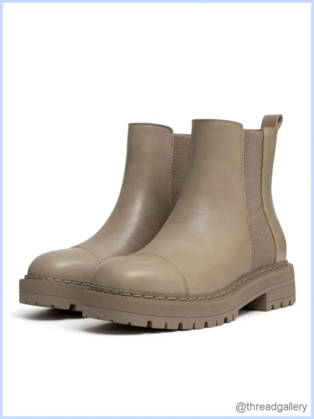 Women's Chelsea Boots Platform Chunky Heel Slip On Elastic Lug Sole Ankle